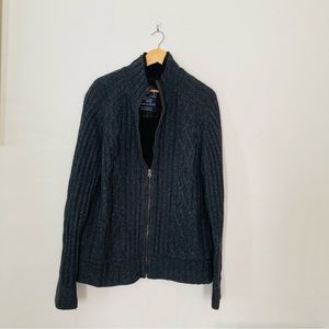 Nautica jeans lines grey XL sweater jacket vintage